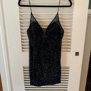 Jovani Dress Size 8 Navy/Black